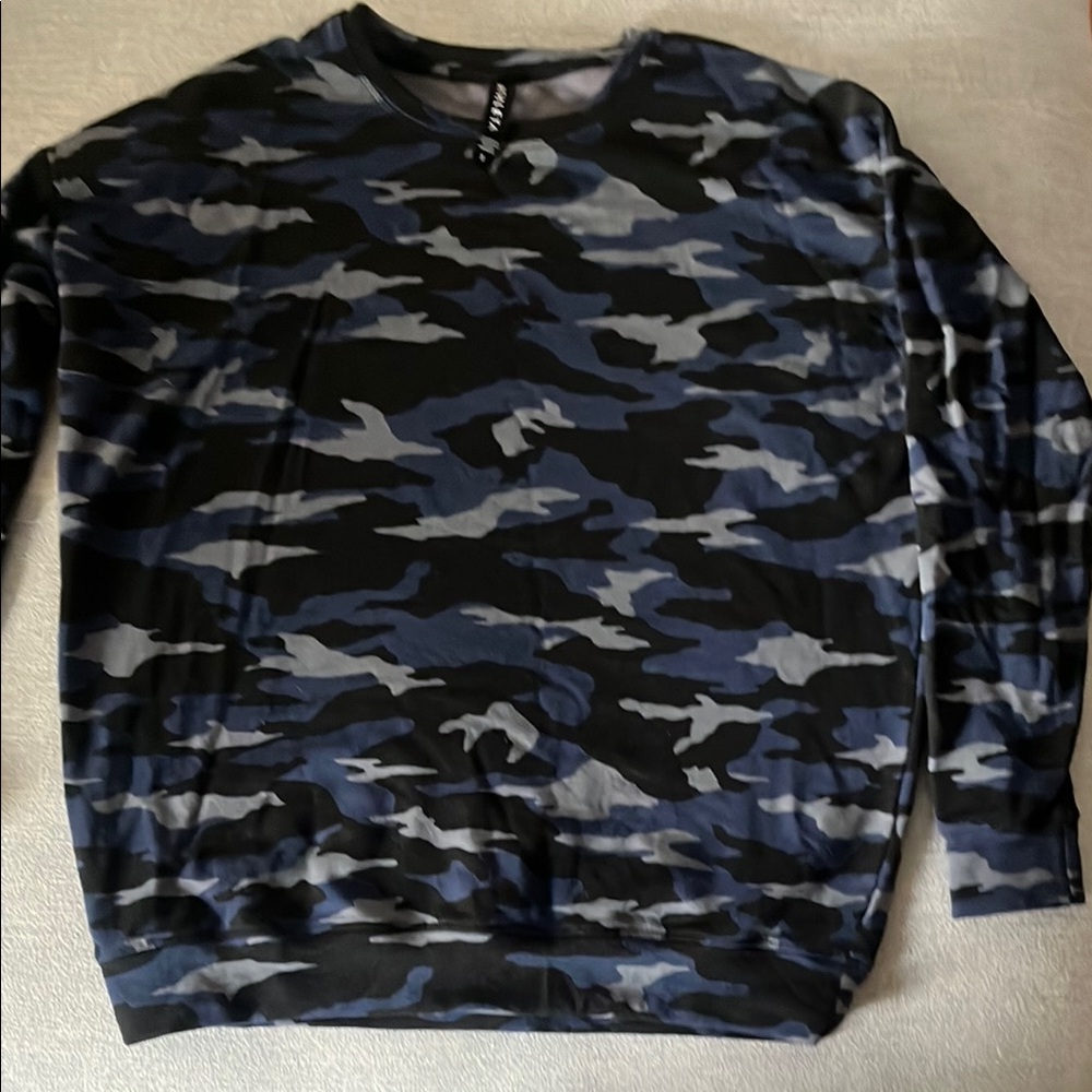 Athleta Blue Camo Sweatshirt
